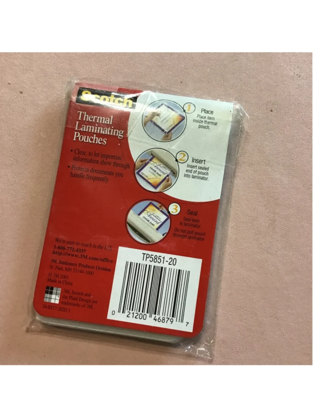Scotch Thermal Laminating Pouches for Business ID Cards Clear NEW 19 Pouches